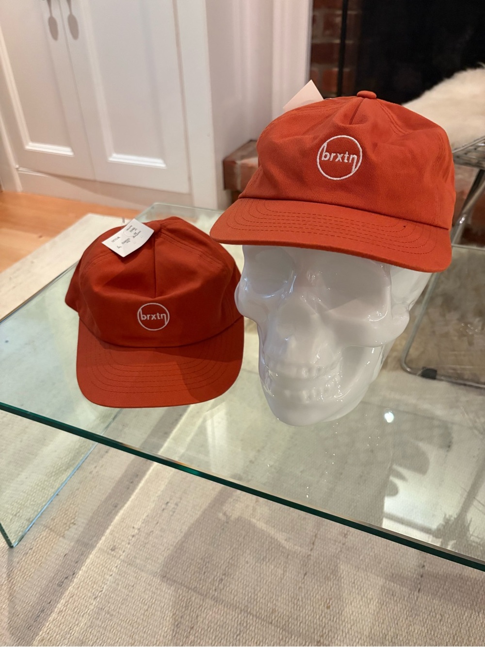 Brixton Rust Orange BRXTN Embroidered 5-Panel Cap
